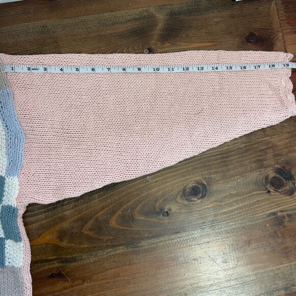 Vintage Kathie Lee Christmas Cardigan Sweater Women's XL Lt Pink Holiday - Picture 6 of 8